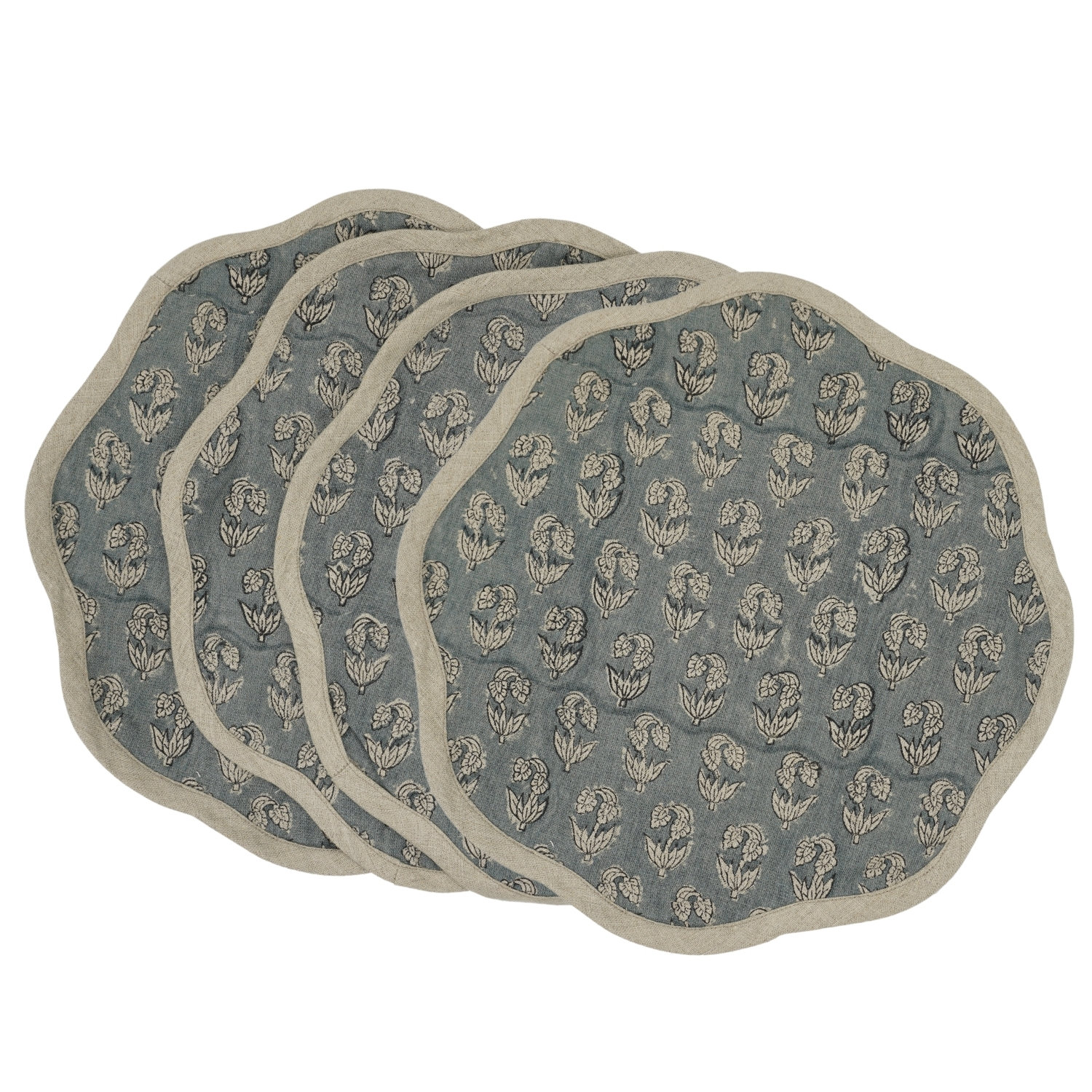 Fabdivine 15"Scalloped Grace Table Mats - Super Star | Wayfair